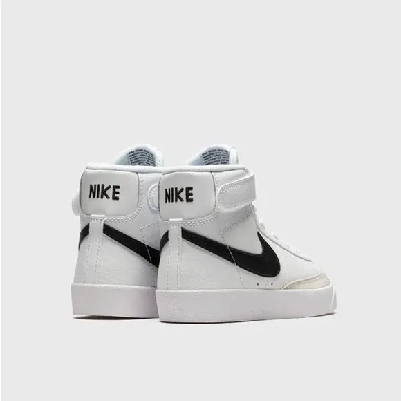 Brand New Nike Blazer Mid '77 Preschool/Little Kids' Shoes “White/Black” - Picture 3 of 12